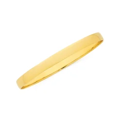 Prouds Bangles>9Ct Gold 6X65Mm Solid Bangle