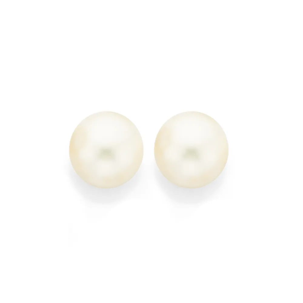 Prouds Earrings>9Ct 10-10.5Mm Cultured Fresh Water Pearl Stud Earrings In White