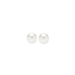 Prouds Earrings>9Ct 8-8.5Mm Cultured Freshwater Pearl Button Stud Earrings In White