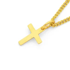 Prouds Pendants>9Ct 10Mm Flat Cross Pendant