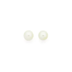 Prouds Earrings>9Ct 5-5.5Mm Freshwater Pearl Basic Studs In White