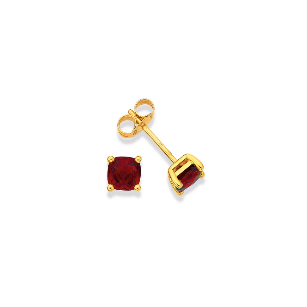 Prouds Earrings>9Ct 5Mm Garnet Stud Earrings In Red