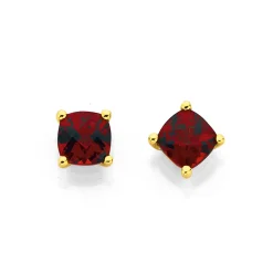 Prouds Earrings>9Ct 5Mm Garnet Stud Earrings In Red
