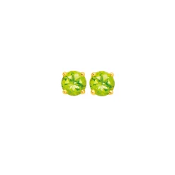 Prouds Earrings>9Ct 5Mm Peridot Studs In Green