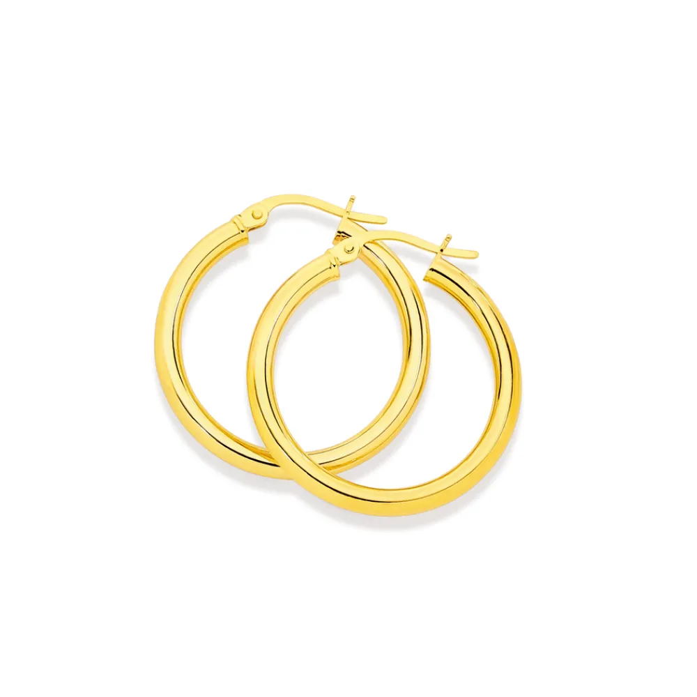 Prouds Earrings>9Ct 20Mm Polished Hoop Earrings