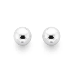 Prouds Earrings>9Ct 5Mm White Gold Ball Stud Earrings