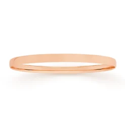 Prouds Bangles>9Ct Rose Gold 65Mm Solid Half Round Bangle