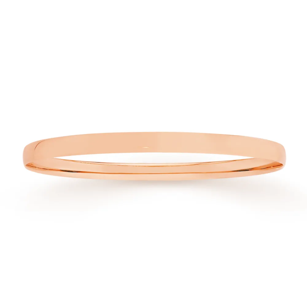 Prouds Bangles>9Ct Rose Gold 65Mm Solid Half Round Bangle