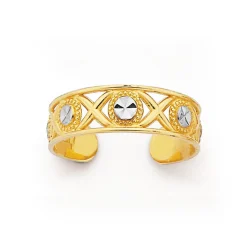 Prouds Body Jewellery>9Ct Two Tone Gold Toe Ring