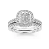 Prouds Rings>18Ct White Gold Diamond Bridal Set