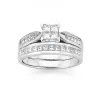 Prouds Rings>18Ct White Gold Diamond Bridal Set