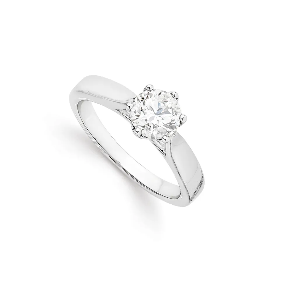 Prouds Rings>18Ct White Gold Diamond Solitaire Ring