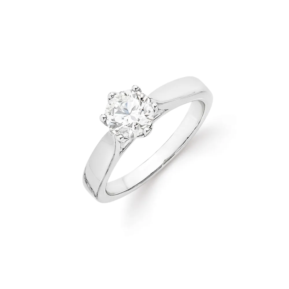 Prouds Rings>18Ct White Gold Diamond Solitaire Ring