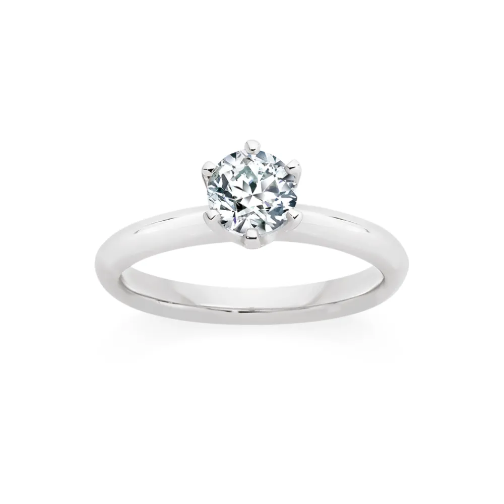 Prouds Rings>18Ct White Gold Diamond Solitaire Ring