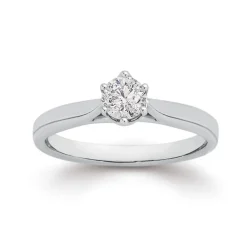 Prouds Rings>18Ct White Gold Solitaire Ring