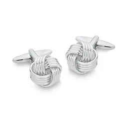 Prouds Cufflinks & Tie Bars>Laidlaw + Leeds Stainless Steel Knot Cufflinks