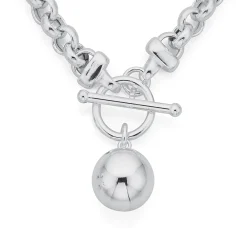 Prouds Necklaces>Silver Belcher Fob Necklace