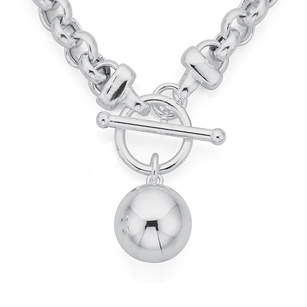 Prouds Necklaces>Silver Belcher Fob Necklace