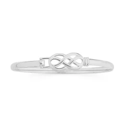Prouds Bangles>Silver Celtic Infinity Hook Clip Bangle