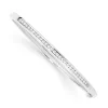 Prouds Bangles>Silver Channel Set Cz Hinge Bangle In White