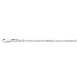 Prouds Body Jewellery>Silver 25Cm Belcher Figaro Anklet