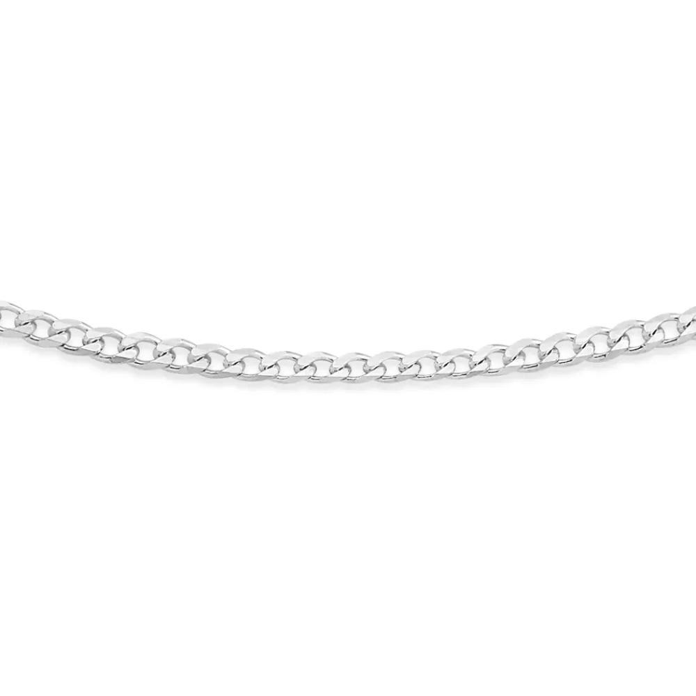 Prouds Necklaces>Silver 50Cm Bevelled Curb Chain