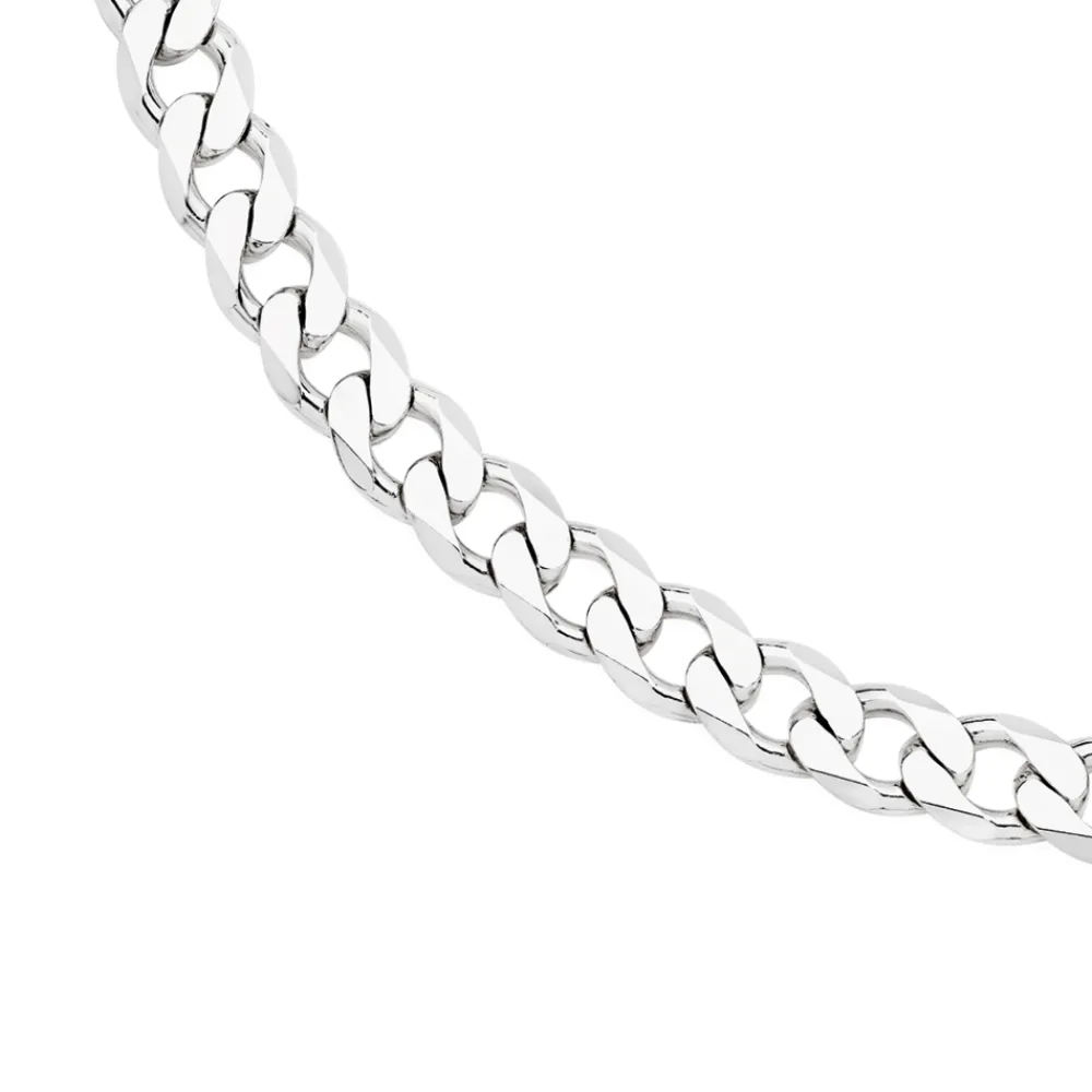 Prouds Necklaces>Silver 50Cm Diamond Cut Curb Chain