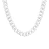 Prouds Necklaces>Silver 50Cm Fancy Dia Cut Curb Chain