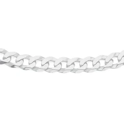 Prouds Necklaces>Silver 50Cm Flat Curb Chain