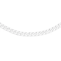 Prouds Necklaces>Silver 55Cm Flat Curb Chain