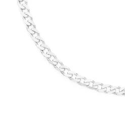 Prouds Necklaces>Silver 50Cm Gents Bevelled Curb Chain