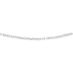 Prouds Necklaces>Silver 45Cm Medium Diamond Cut Trace Chain