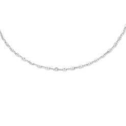 Prouds Necklaces>Silver 45Cm Oval Marine Chain