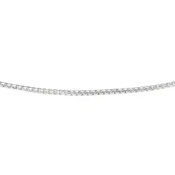 Prouds Necklaces>Silver 50Cm Rounded Box Chain