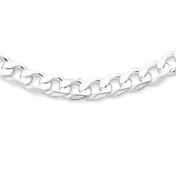 Prouds Necklaces>Silver 50Cm Solid Bevelled Curb Chain