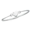 Prouds Bangles>Silver Cubic Zirconia Heart Kids Bangle In White