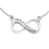 Prouds Necklaces>Silver Cubic Zirconia Infinity Necklet In White