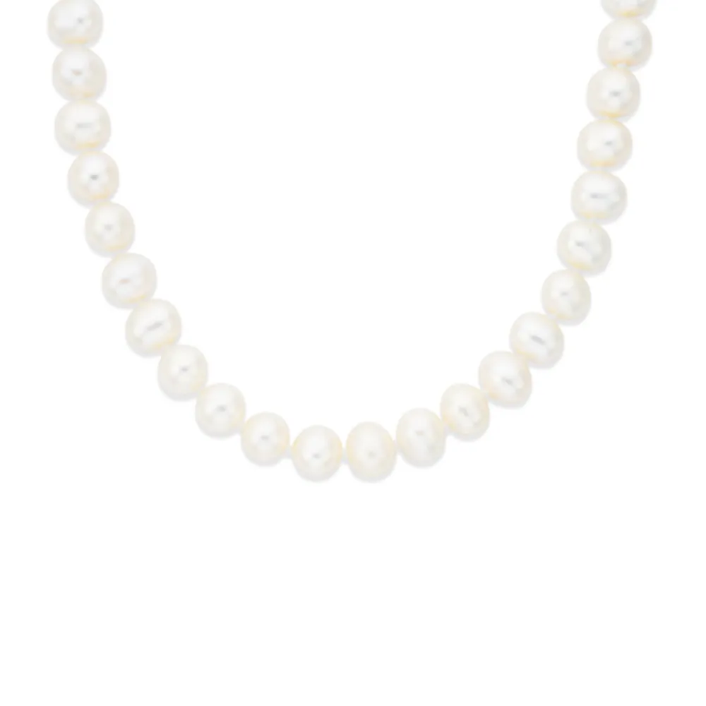 Prouds Necklaces>Silver Cultured Freshwater Pearl Necklet In White