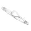 Prouds Bangles>Silver Cz Clip Bangle In White