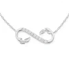 Prouds Necklaces>Silver Cz Leaf Necklet In White