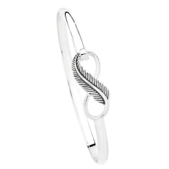 Prouds Bangles>Silver Feather Bangle