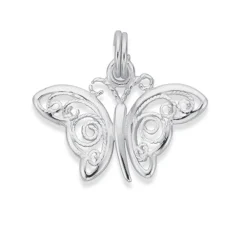 Prouds Charms>Silver Filigree Butterfly Charm