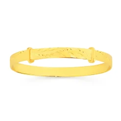 Prouds Bangles>Silver Gold Plated Expandable Baby Bangle