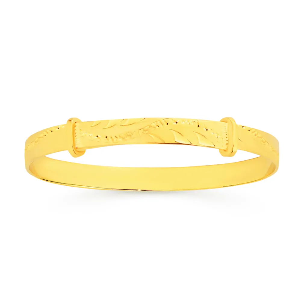 Prouds Bangles>Silver Gold Plated Expandable Baby Bangle
