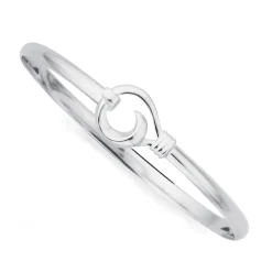Prouds Bangles>Silver Hook Clip Bangle