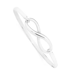 Prouds Bangles>Silver Infinity Bangle
