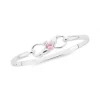 Prouds Bangles>Silver 45Mm Pink Cz Claddagh Infinity Bangle In Pink