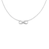 Prouds Necklaces>Silver Pave Cz Infinity Necklet In White