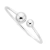 Prouds Bangles>Silver Small & Large Ball Bangle