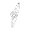 Prouds Bangles>Silver Tree Of Life Bangle In White